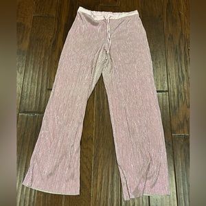 Victoria’s Secret pink metallic pj pants
